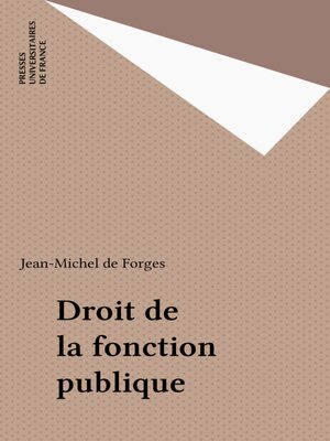 cover image of Droit de la fonction publique